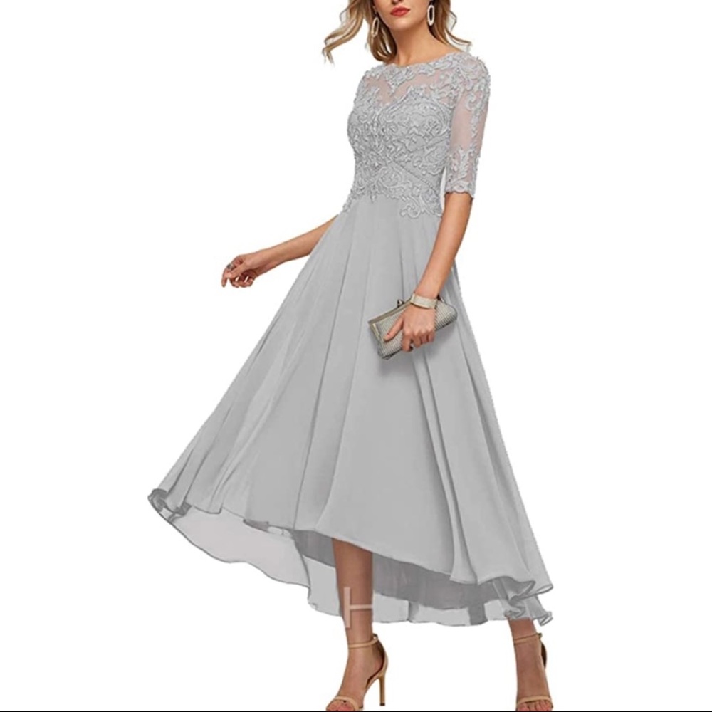 Lace Appliqués Mother of the Bride Dress